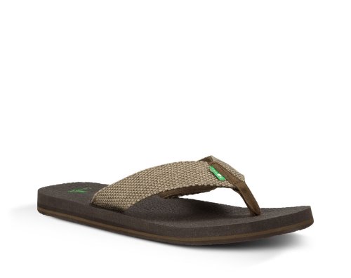 Sanuk Mens Yogi 4 Flip Brown Sandals | UKSBMQ580